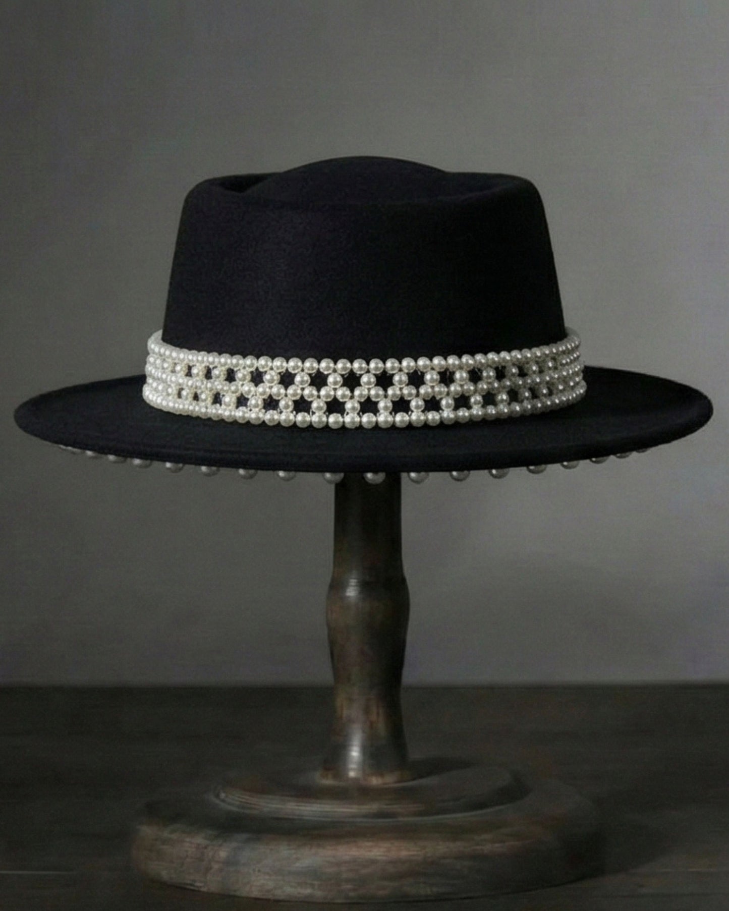 The Noir Pearl Lattice Hat