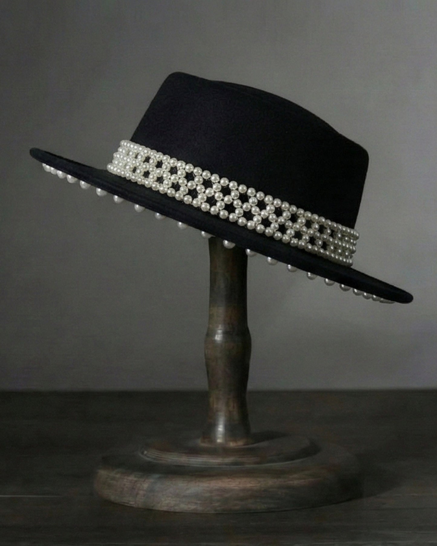 The Noir Pearl Lattice Hat